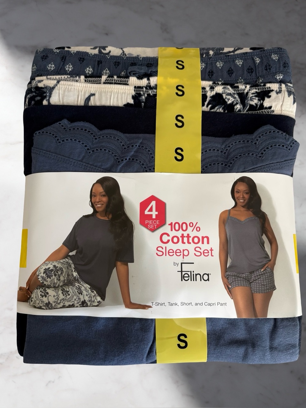 Felina Women's 4-Piece PJ Set
Size Small